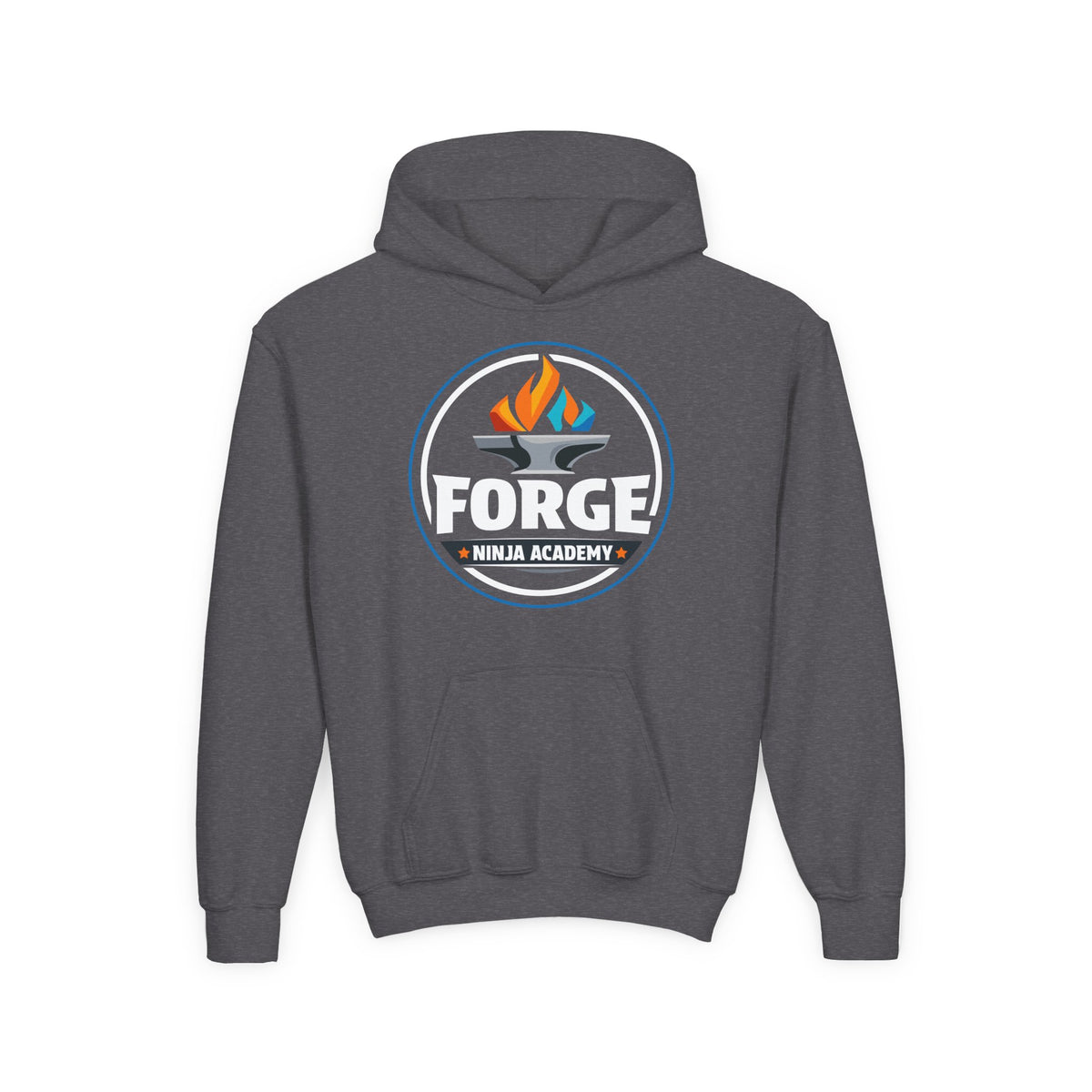 Youth Hoodie - Forge Ninja Academy Logo & "Think You Can Keep Up?" QR Back