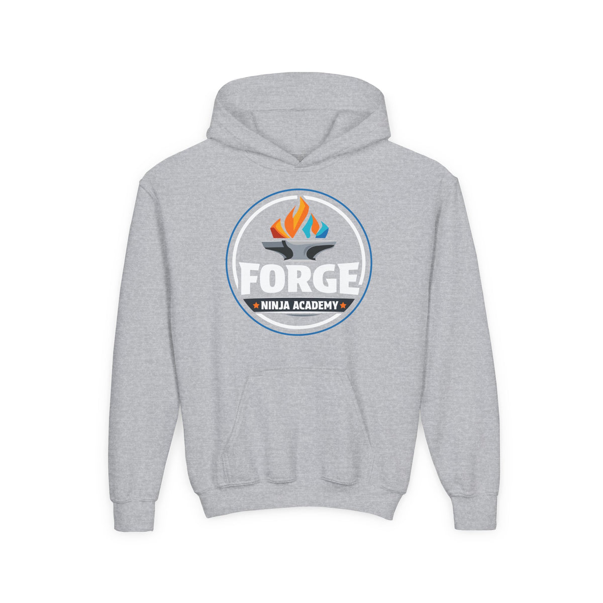 Youth Hoodie - Forge Ninja Academy Logo & "Think You Can Keep Up?" QR Back