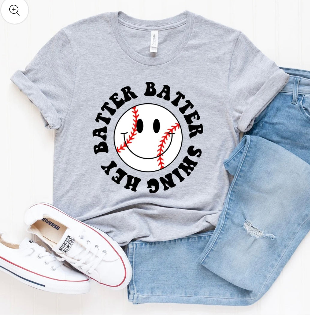 Swinger Batter Batter Smiley tee