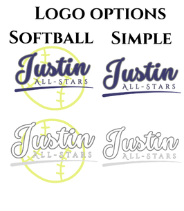 Justin All-Stars Softball Rosters T-Shirt - Adult