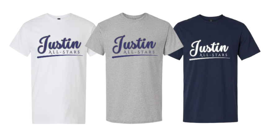 Justin All-Stars Softball Rosters T-Shirt - Adult